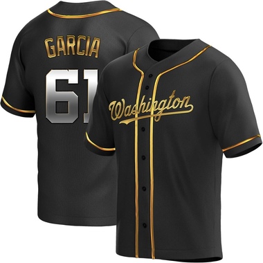 Black Golden Robert Garcia Men's Washington Nationals Alternate Jersey - Replica Big Tall