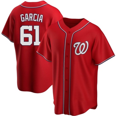 Red Robert Garcia Men's Washington Nationals Alternate Jersey - Replica Big Tall